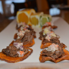 Port-Braised-Short-Rib-with-Coleslaw-on-a-Sweet-Potato-Chip-13.07.27-Rosen-60th-Birthday-Party-(5)-square