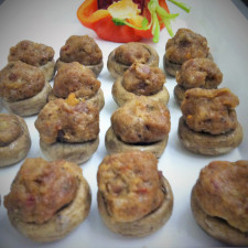 Sausage and Fennel Stuffed Crimini Mushrooms