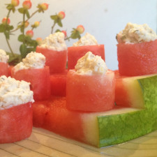 Fresh Crab Salad in a Cucumber Cup